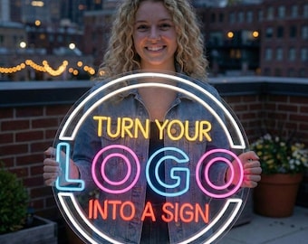 Custom Neon Sign Logo Acrylic LED Neon Sign UV Printing Sign Custom Wall Decor LED Business Sign Neon Sign Custom Logo Light Christmas