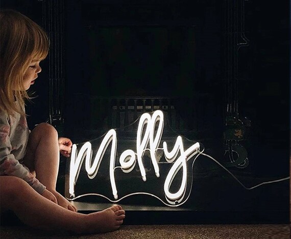 Custom Neon Sign For Kids Bedroom, Custom Name Neon Sign, Home Decor, Bedroom Decor, Family Name Sign, Gift For Kids, Kids Room Decor