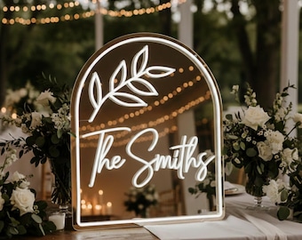 Initials Wedding Neon Sign, Custom Neon, Boho Wedding Neon Sign, Wedding Decor, Wedding Gift, Personalized Wedding Sign, Neon Sign Wedding