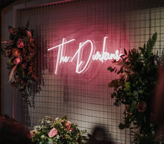 Neon Sign Custom Name, Vintage Name Sign, Custom Neon Sign Battery Operated, Neon Sign Custom Wedding, Custom Led Neon Sign For Wedding