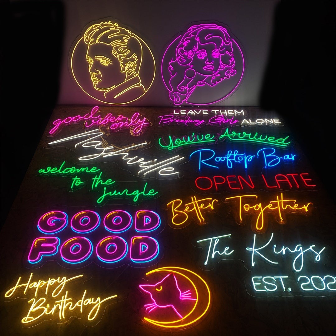 Custom Neon Sign Neon Sign Wedding Neon Sign Led Neon Etsy