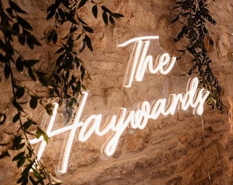 Custom Neon Wedding Sign Wall Decor, Neon Name Sign Wedding Decor, Neon Sign Custom Engagement Decor, Wedding Signs Personalized Gifts