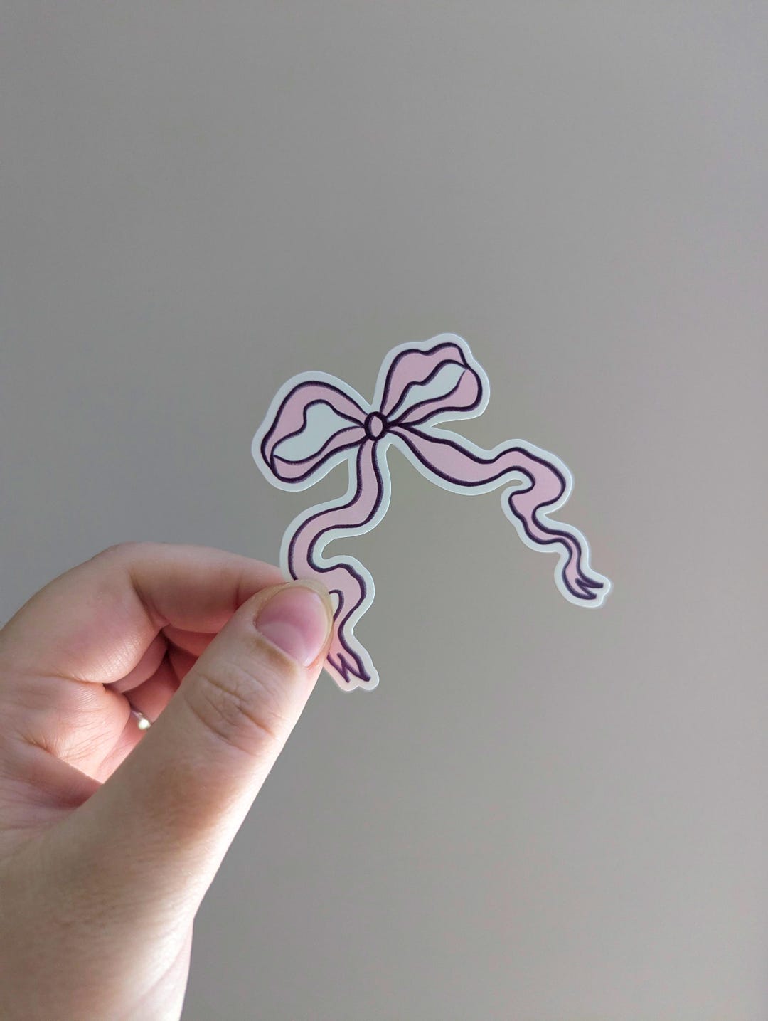 Pink Bow Sticker | Waterproof, Cute Sticker, Laptop, Journal, Planner ...
