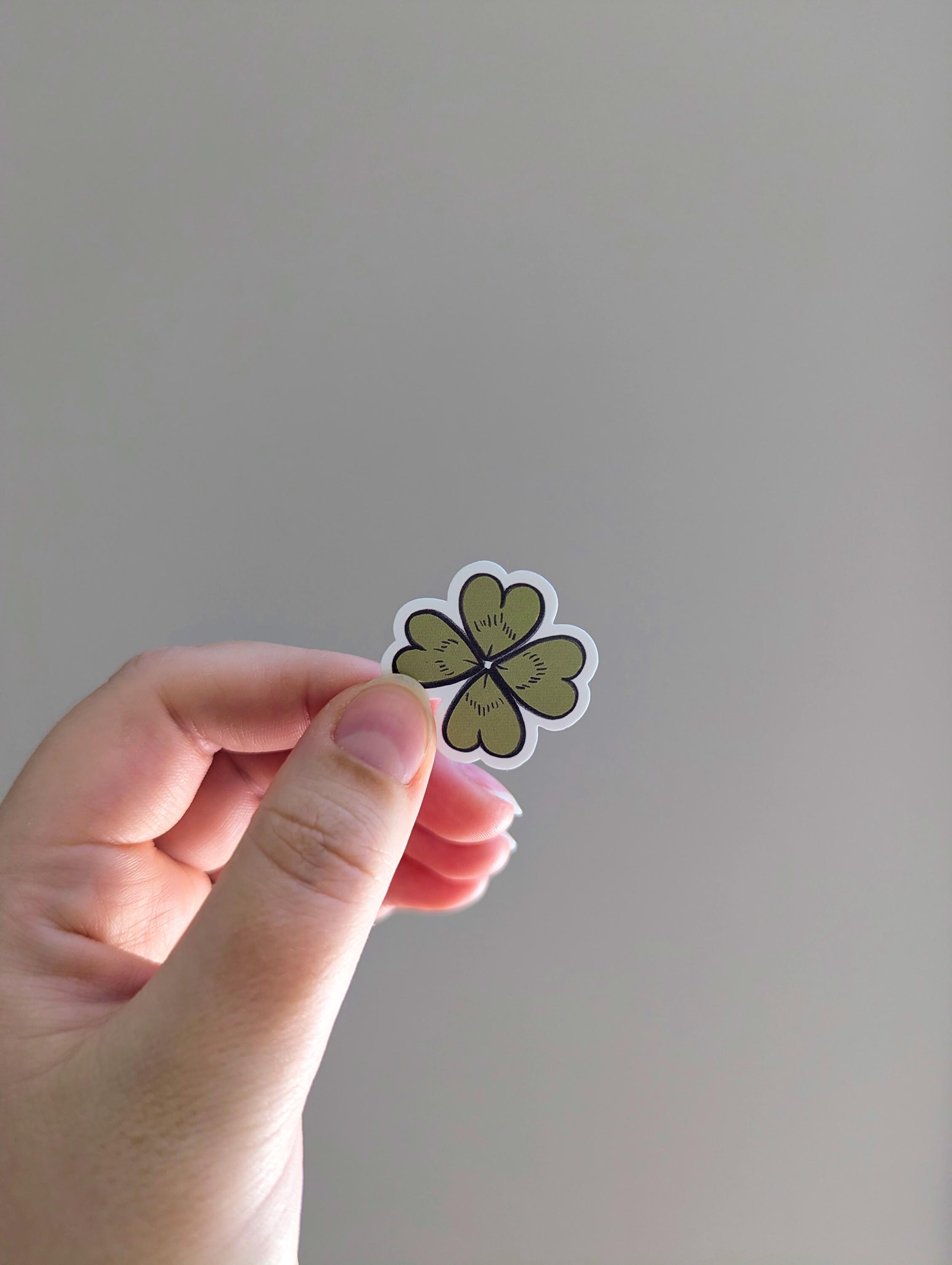 Four Leaf Clover Sticker | Waterproof, Cute Sticker, Laptop, Journal ...