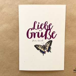 Grußkarte „Liebe Grüße für dich” // Klappkarte mit oder ohne Umschlag