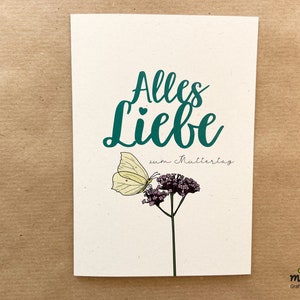 Tarjeta de felicitación "Todo el amor por el Día de la Madre" / Tarjeta plegable con o sin sobre