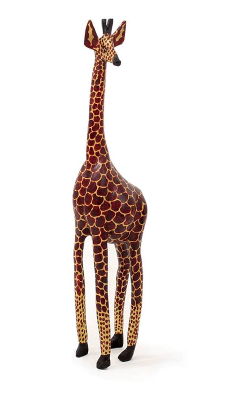 Wood Giraffe Carving Small Giraffe Giraffe Figurine Etsy