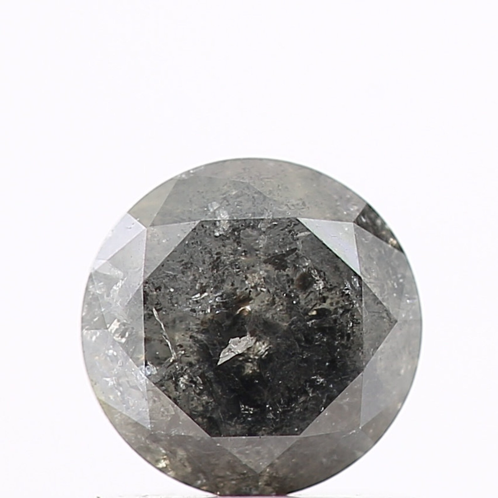 0.70 Ct Salt and Pepper Diamond Natural Round Cut Loose Etsy