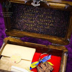 Golden dragon wooden chest Fantasy handmade mystical creatures box Brutal reptilian decoration box Gift for men husband father friend 23/08 image 7