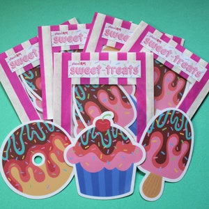 Sweet Treats Sticker Pack 3 Handmade Stickers 2.7in Decorative Foodie/Bakery/Candy Stickers Cupcake, Donut & Ice Cream image 2