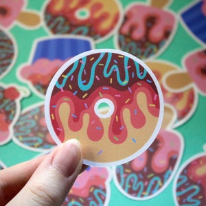 Sweet Treats Sticker Pack 3 Handmade Stickers 2.7in Decorative Foodie/Bakery/Candy Stickers Cupcake, Donut & Ice Cream image 4