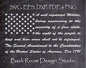 2nd Amendment Flag Svg, Eps, Dxf, Pdf, and Clear 300 Dpi Png files