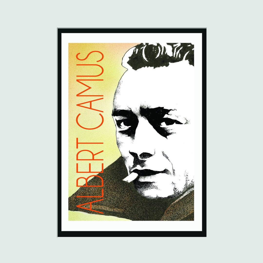 Albert Camus Poster - Contemporary A2 Portrait Poster | Literary Print ...
