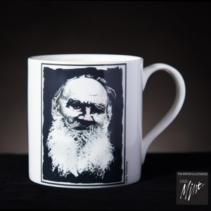 Leo Tolstoy Ceramic Mug  - Tolstoy Quote Mug - Fine Bone China Coffee Mug - Tolstoy Fine Bone China Mug -  Gift for Book Lovers
