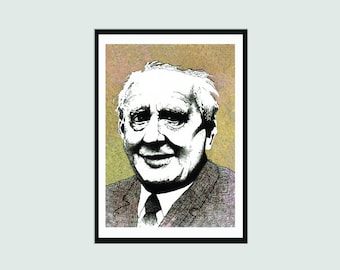 J. R. R. Tolkien - Signed Print | Literary Print | Signed Print | Writer Gift | Gift  for Book Lovers | Modern Home Decor