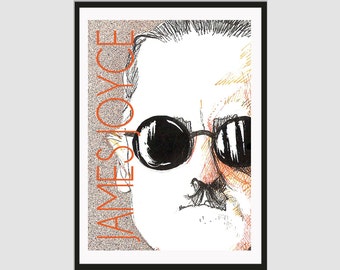 James Joyce Poster - Contemporary A2 Portrait Poster | Literary Print | Gift for Lovers of Literature | Modern Home Decor