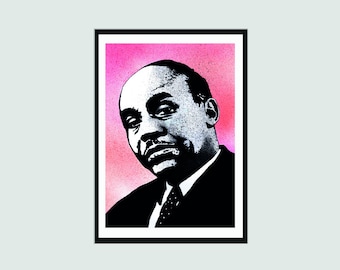 Ralph Ellison - Signed Fine Art Print | A4 Literary Portrait Print | Signed Print | Writer Gift | Gift for Book Lovers | Modern Home Decor