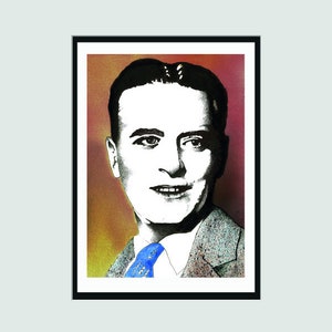F. Scott Fitzgerald Portrait - Signed Fine Art Print | A4 Author Portrait | Signed Print | Gift For Book Lovers | Modern Artwork