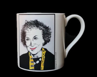 Margaret Atwood Fine Bone China Tea or Coffee Mug - Literary Mug -  Portrait & Quote Mug - Gift for Book Lovers