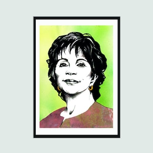 Isabel Allende Portrait - A4 Signed Art Print | Literary Print | Gifts for Book Lovers | Literary Gift | Original Artwork
