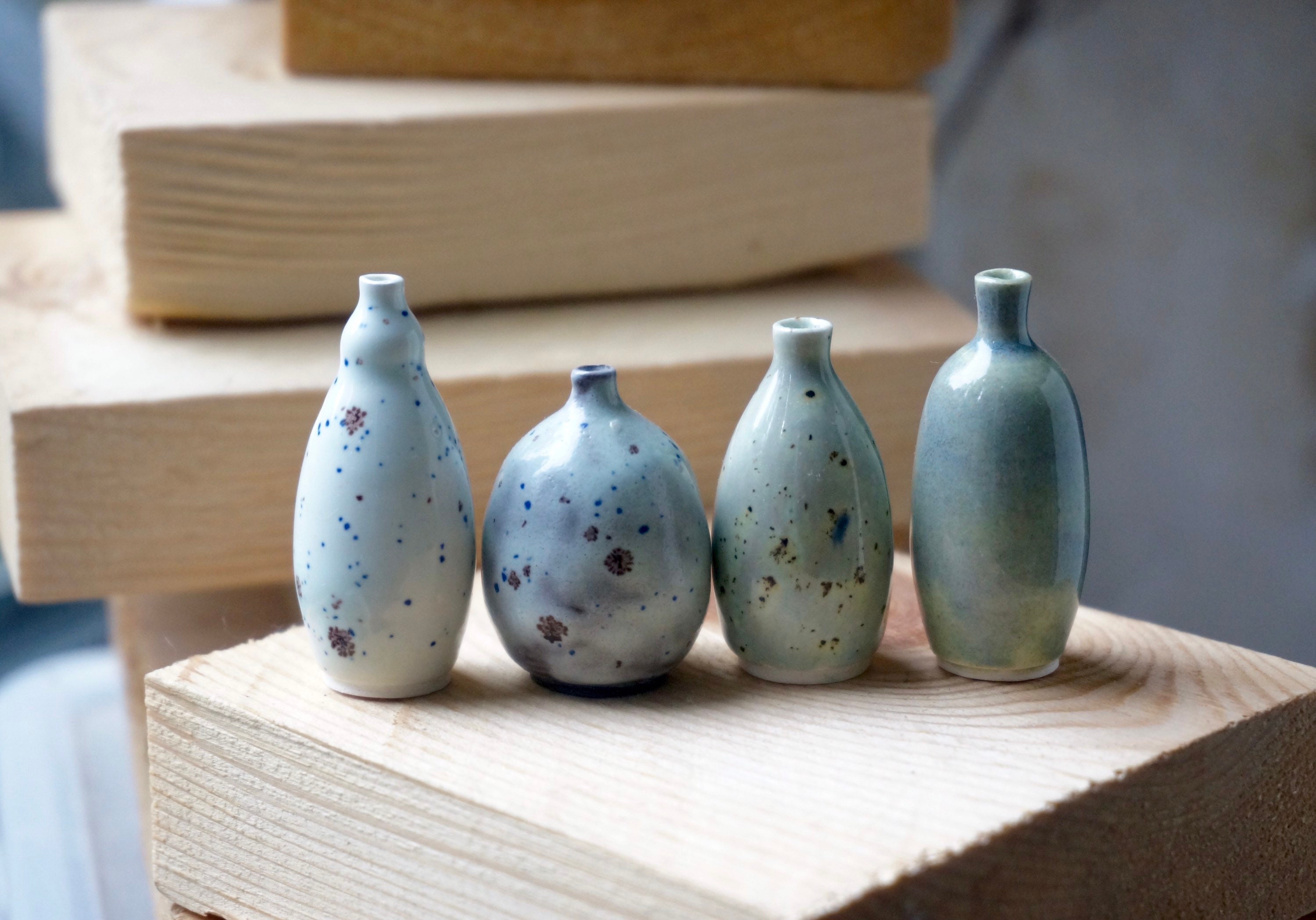 Tiny Pottery Vase Miniature Etsy