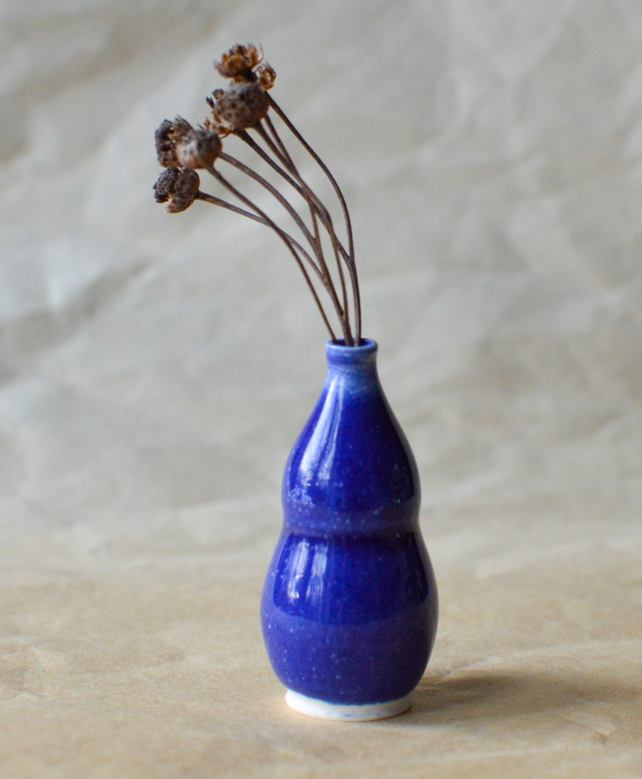 Miniature ceramic vase blue vase tiny pottery vase Etsy