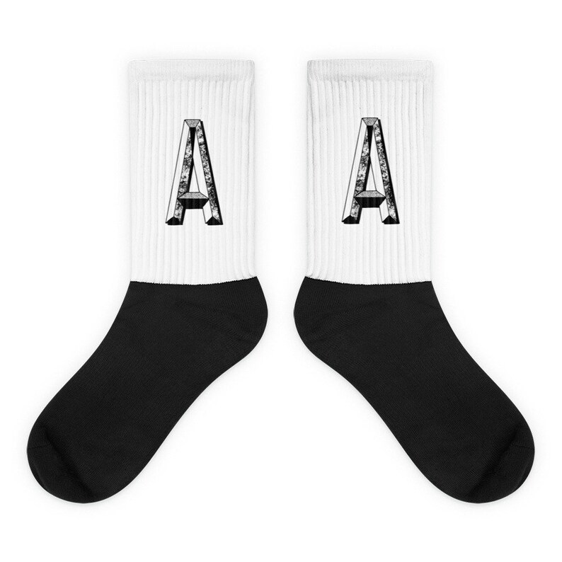 Letters Socks Etsy
