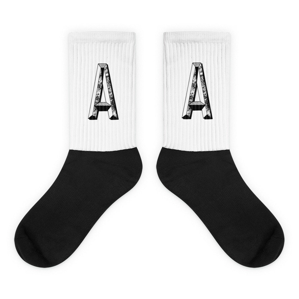 Letters Socks Etsy