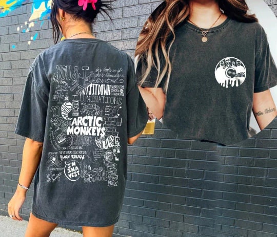 Discover Arctic Monkey 2 Sides shirt, Aesthetic Arctic Monkey Shirt, Arctic Monkey Fan Gift Merch 2023