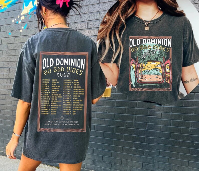Old Dominion Band No Bad Vibes Tour 2023 TShirt, Old Dominion Tour