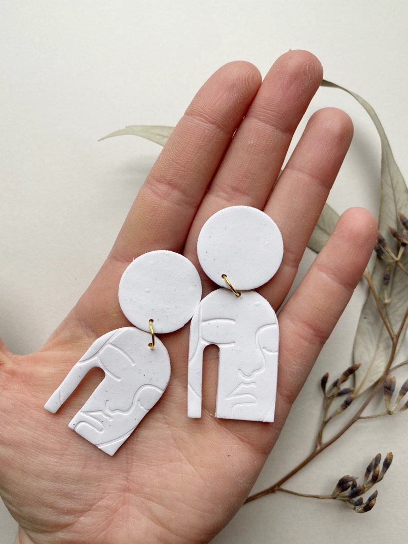 modern design Polymer clay earrings