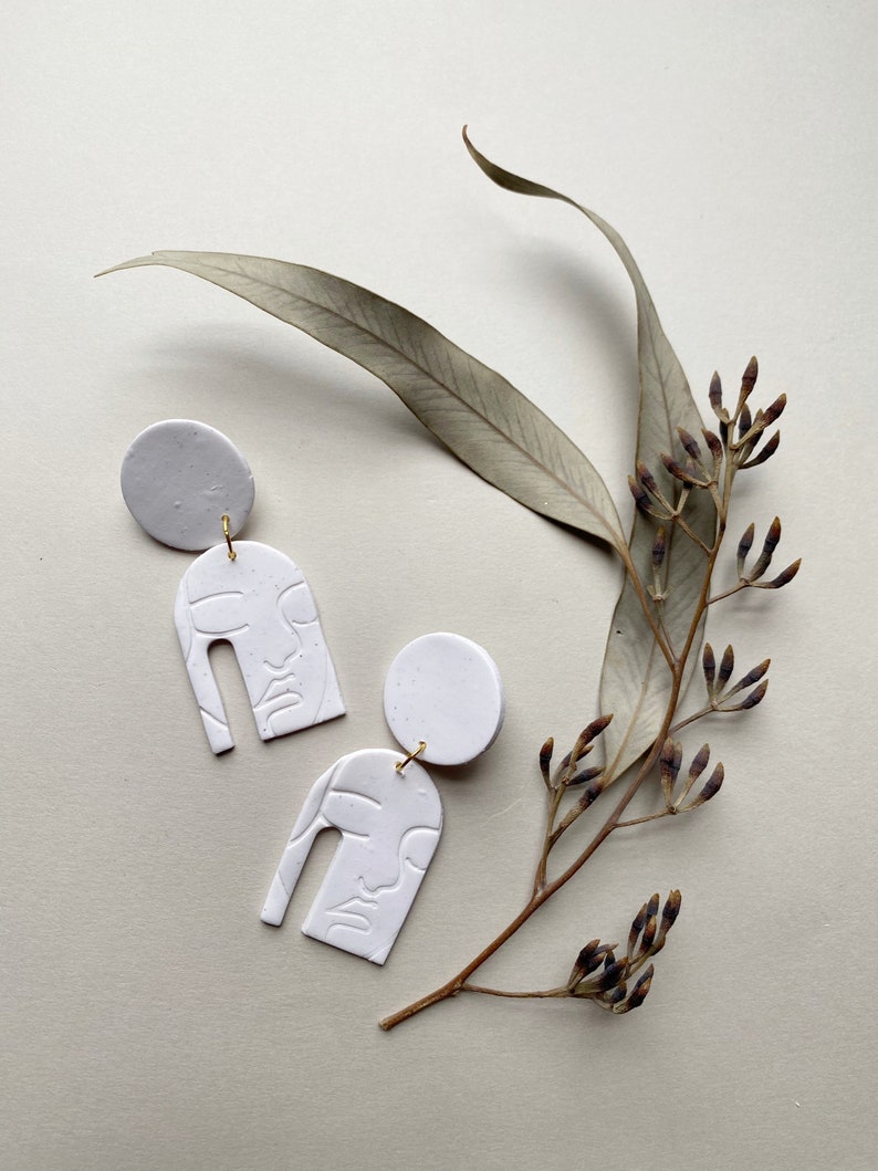 modern design Polymer clay earrings