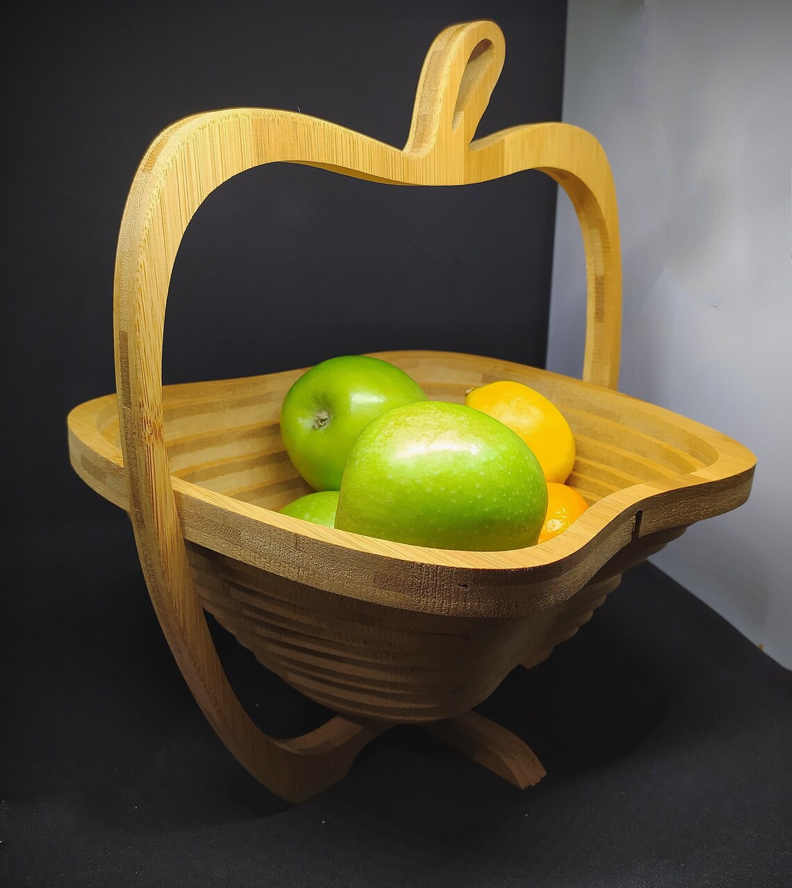 Wood Basket Collapsible Basket Fruit Basket Vintage Wood Etsy