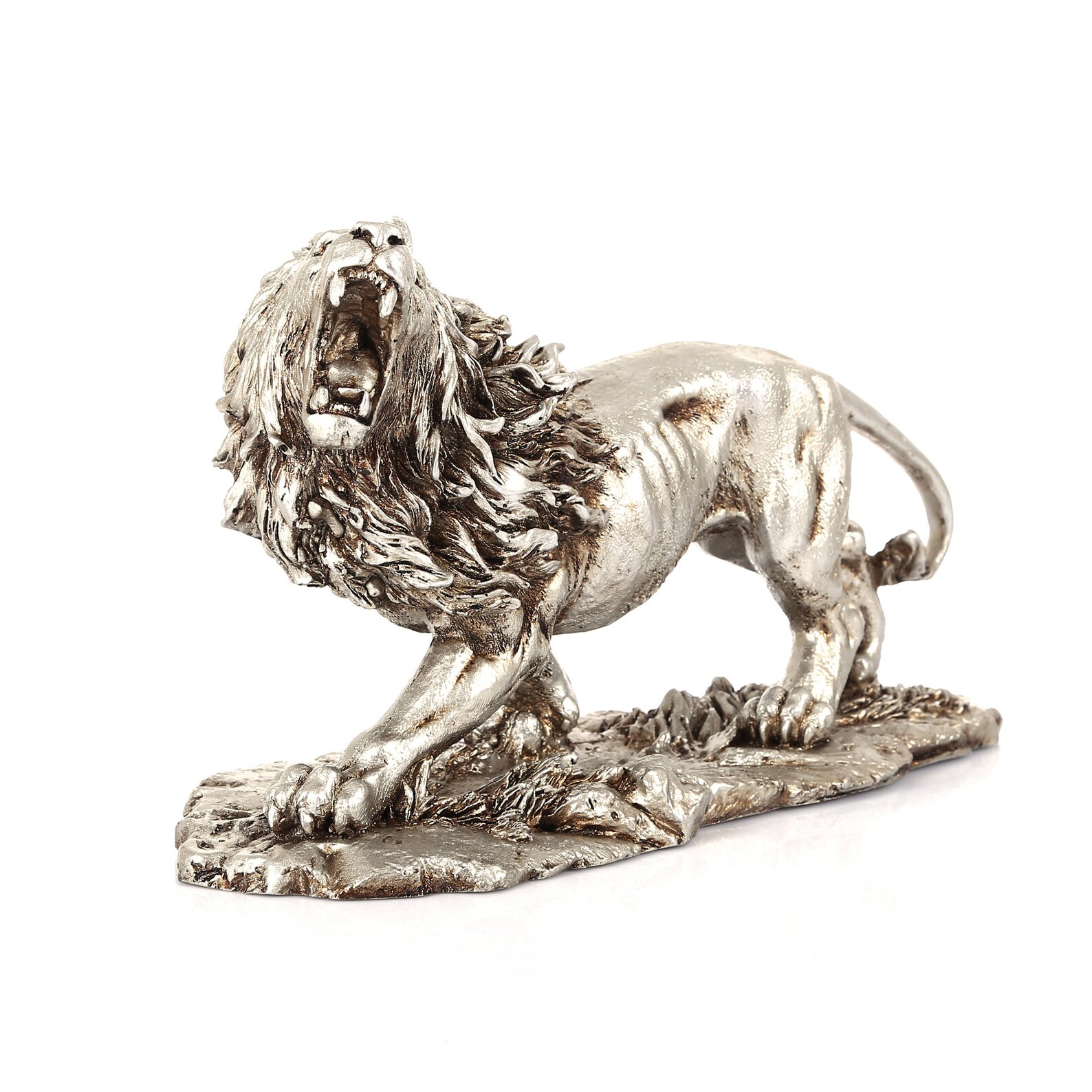 Silver Lion Statue Lion Statue Animal Figurines Africa