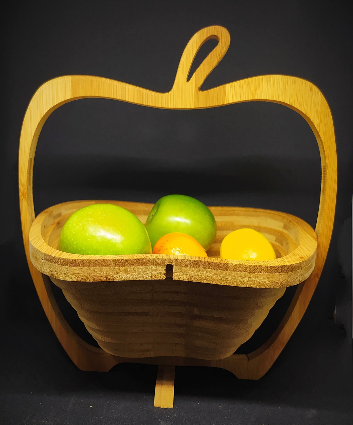Wood Basket Collapsible Basket Fruit Basket Vintage Wood Etsy