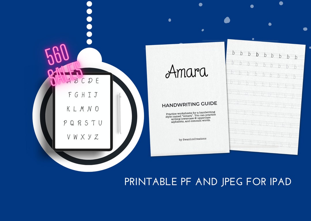Handwriting Worksheets Printable Etsy