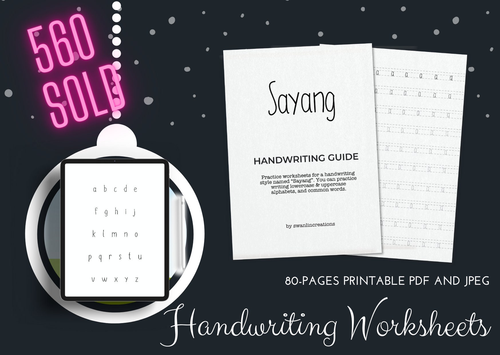 Printable Neat Handwriting Worksheets, 10 Pages, Middle School