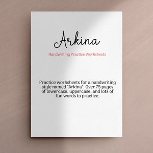 Arkina Upright Cursive Handwriting Practice for Adults & Working Professional - Boss Style