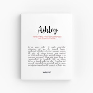 Ashley - Printable Handwriting Practice - Digital File - Printable Handwriting Guide