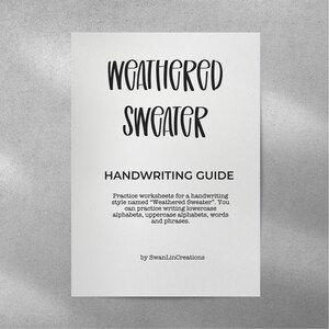 Weathered Sweater Printable Handwriting Practice Printable Worksheets for Adults
