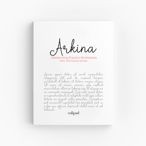 Arkina - Printable Handwriting Practice - Digital File - Lettering Practice Workbook