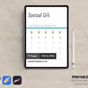 Special Gift  Handwriting Practice Worksheets