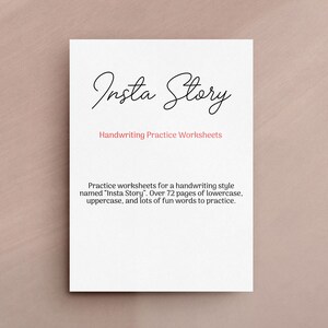 Insta Story Lettering Worksheet - Printable