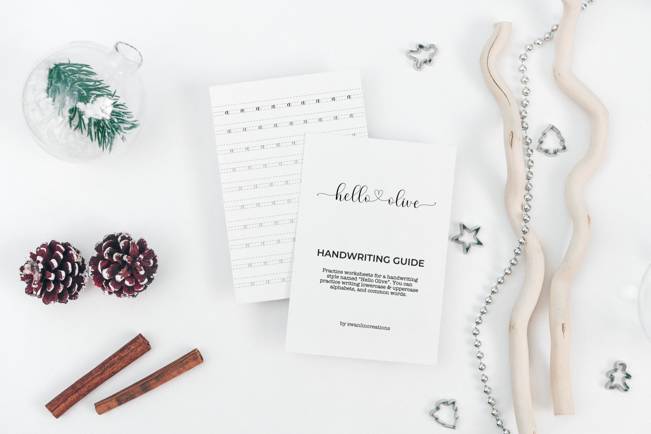 hello olive digital handwriting practice worksheet everyday etsy new zealand