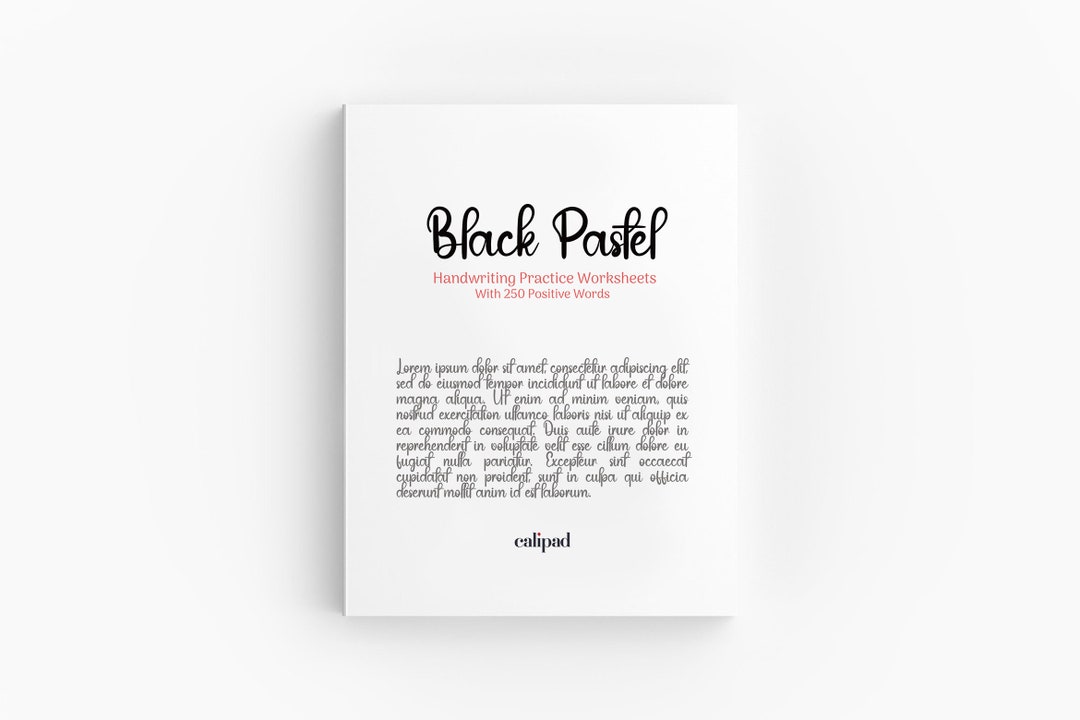 Black Pastel Hand Lettering Printable Brush Pen Handwriting - Etsy