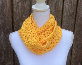 Spring/Summer Lightweight  Lacy Scarf ( Yellow )
