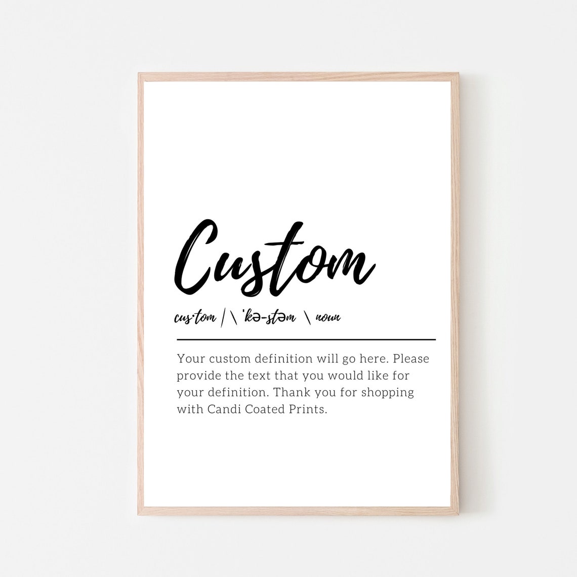 Custom Personalized Definition Printable Custom Your Text | Etsy