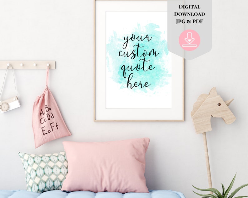 Turquoise Wall Art Teenage Girl Room Decor Tween Wall Art Etsy