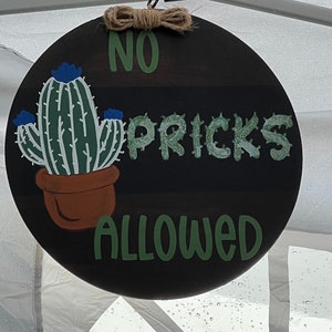 No Pricks Allowed Sign SVG