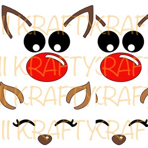 Visages de rennes SVG